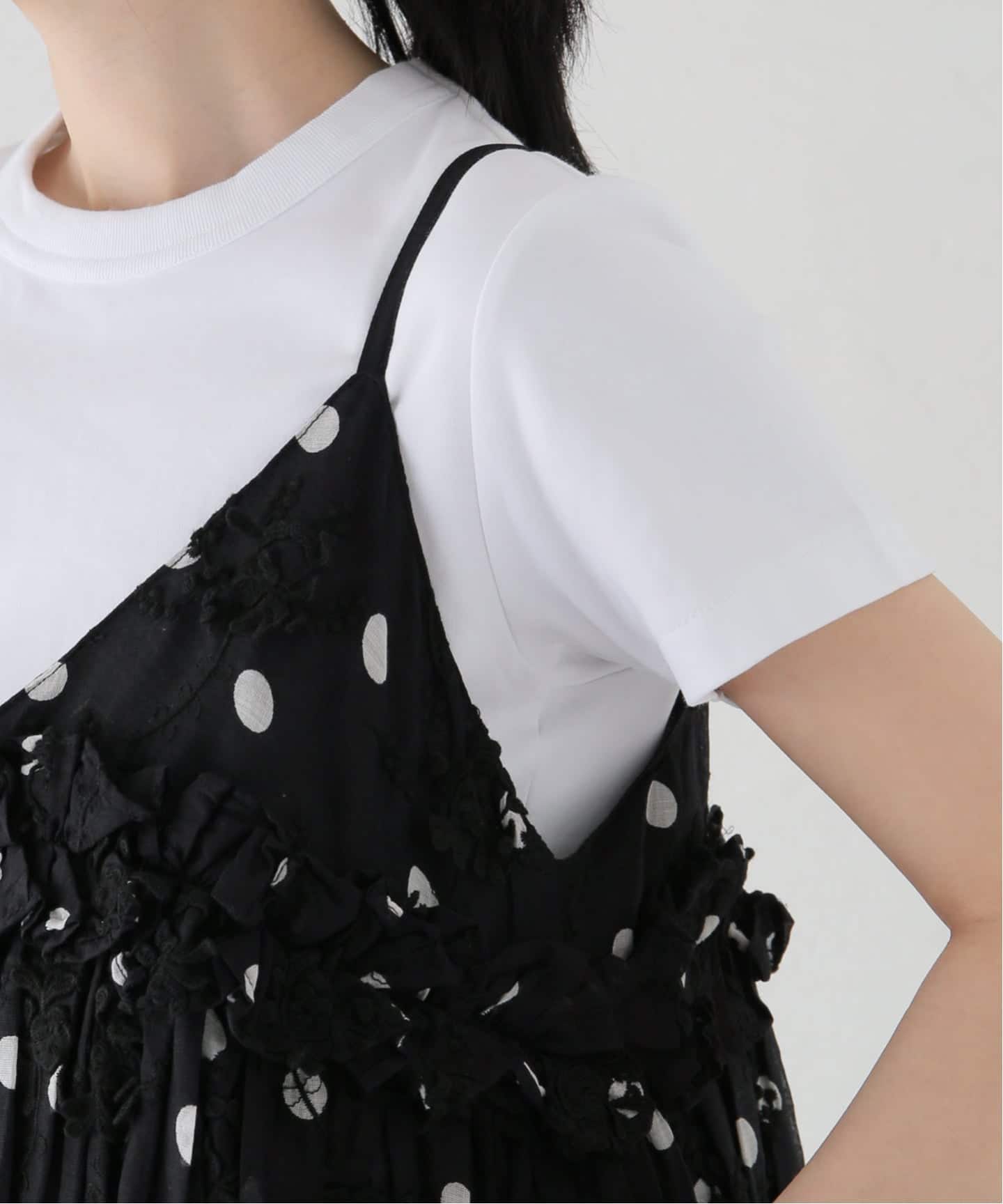 追加》crinkle crinkle crinkle 別注3D embroidery dot camisole