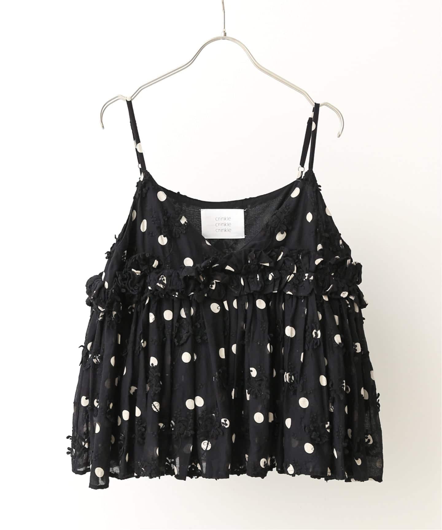 追加予約》crinkle crinkle crinkle 別注3D embroidery dot camisole
