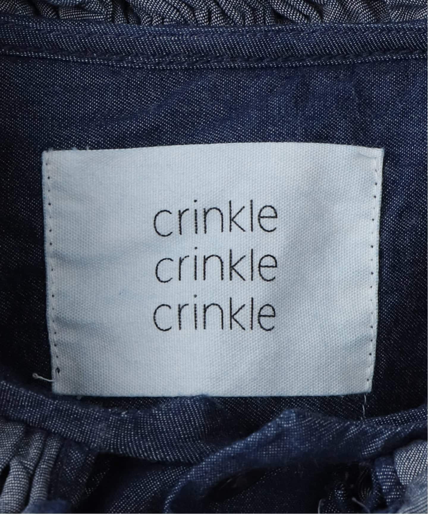 crinkle crinkle crinkle / indigo frill collar shirts（シャツ