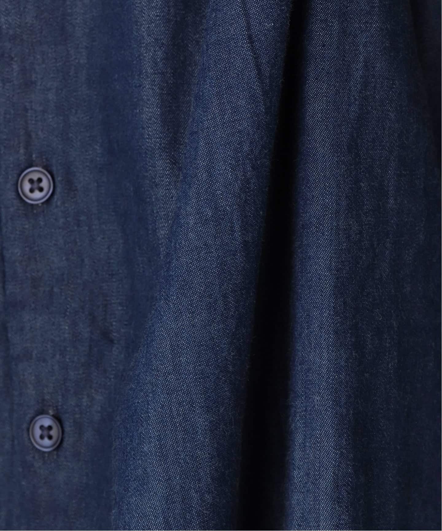 crinkle crinkle crinkle / indigo frill collar shirts（シャツ