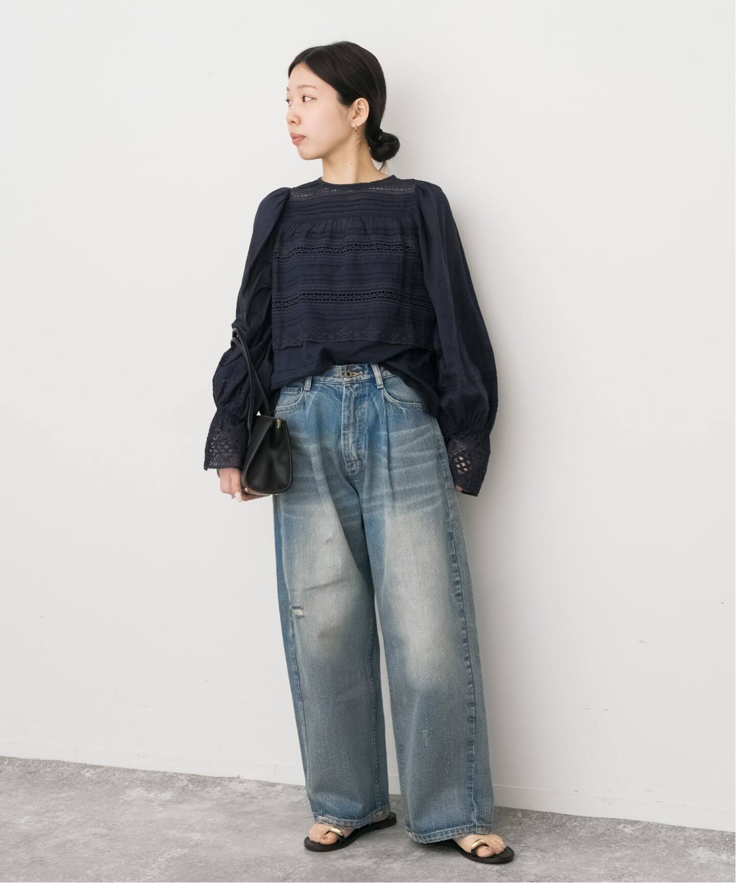 ne Quittez pas / ヌキテパ 別注Pintuck & Lace Blouse*（シャツ
