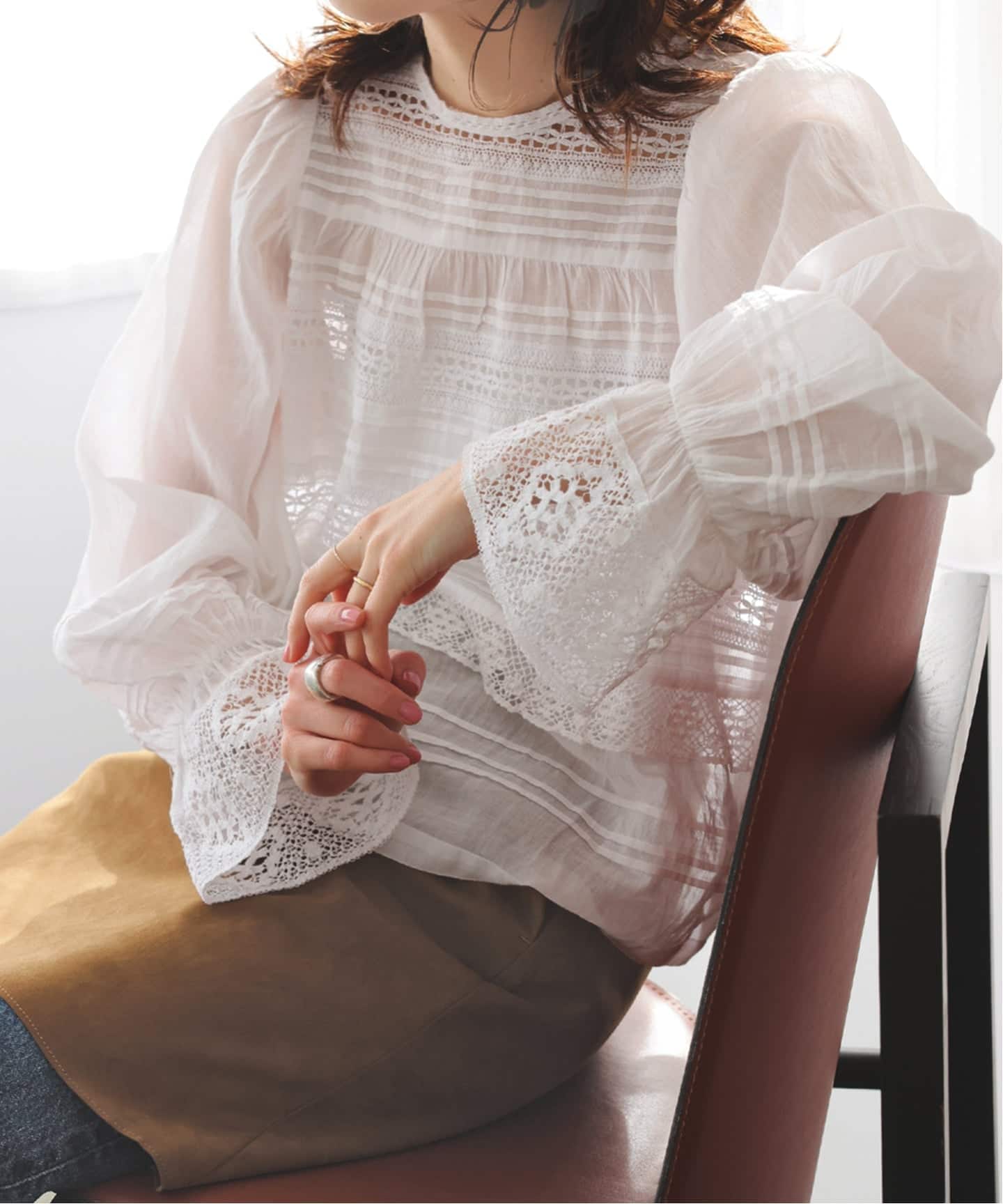 ne Quittez pas / ヌキテパ 別注Pintuck & Lace Blouse*（シャツ