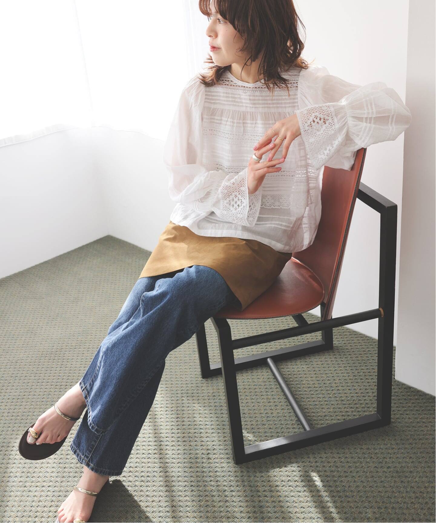 ne Quittez pas / ヌキテパ 別注Pintuck & Lace Blouse*（シャツ