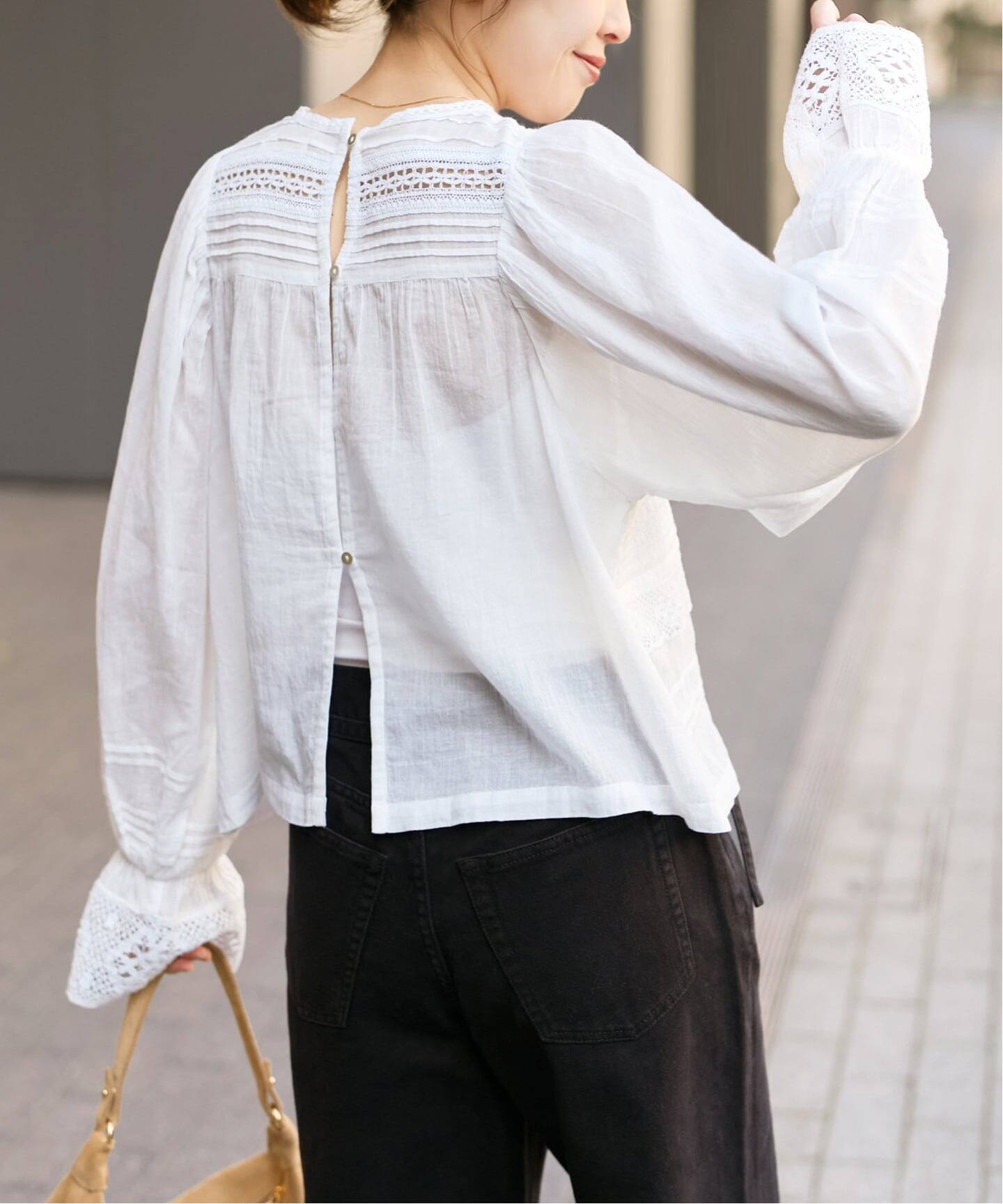 ne Quittez pas / ヌキテパ 別注Pintuck & Lace Blouse*（シャツ