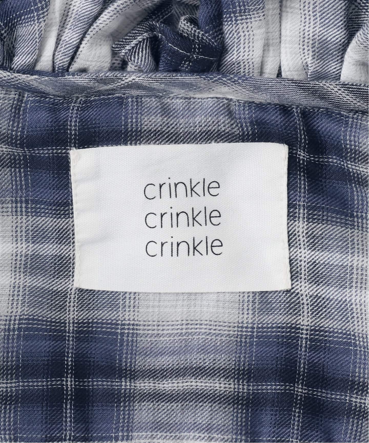 別注 / 予約》crinkle check frill collar shirts*（シャツ／ブラウス