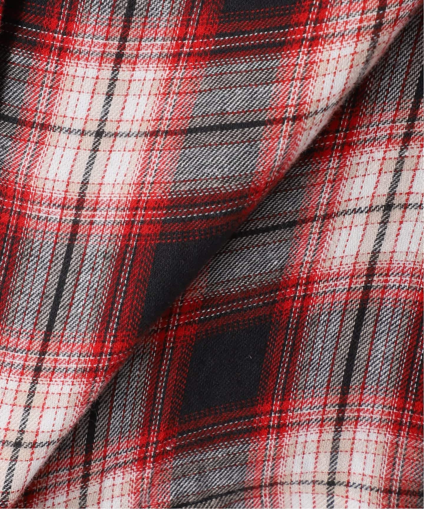 別注》crinkle check frill collar shirts*（シャツ／ブラウス