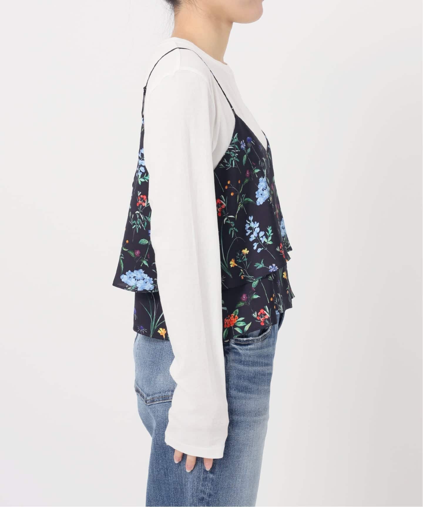 TICCA ティッカ　2WAYフラワープリントビスチェ　ネイビー TICCA（ティッカ） 2way フラワー プリント ビスチェ tbfs-421