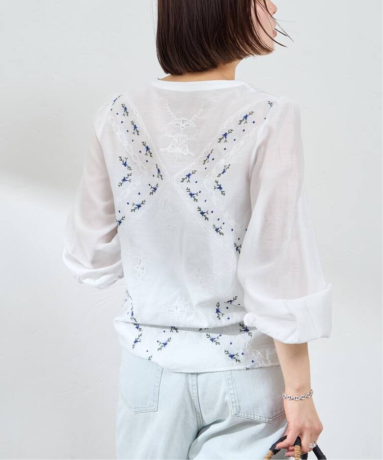 ロングスリーブ刺繍ブラウス（シャツ／ブラウス）｜UBY Spick & Span 