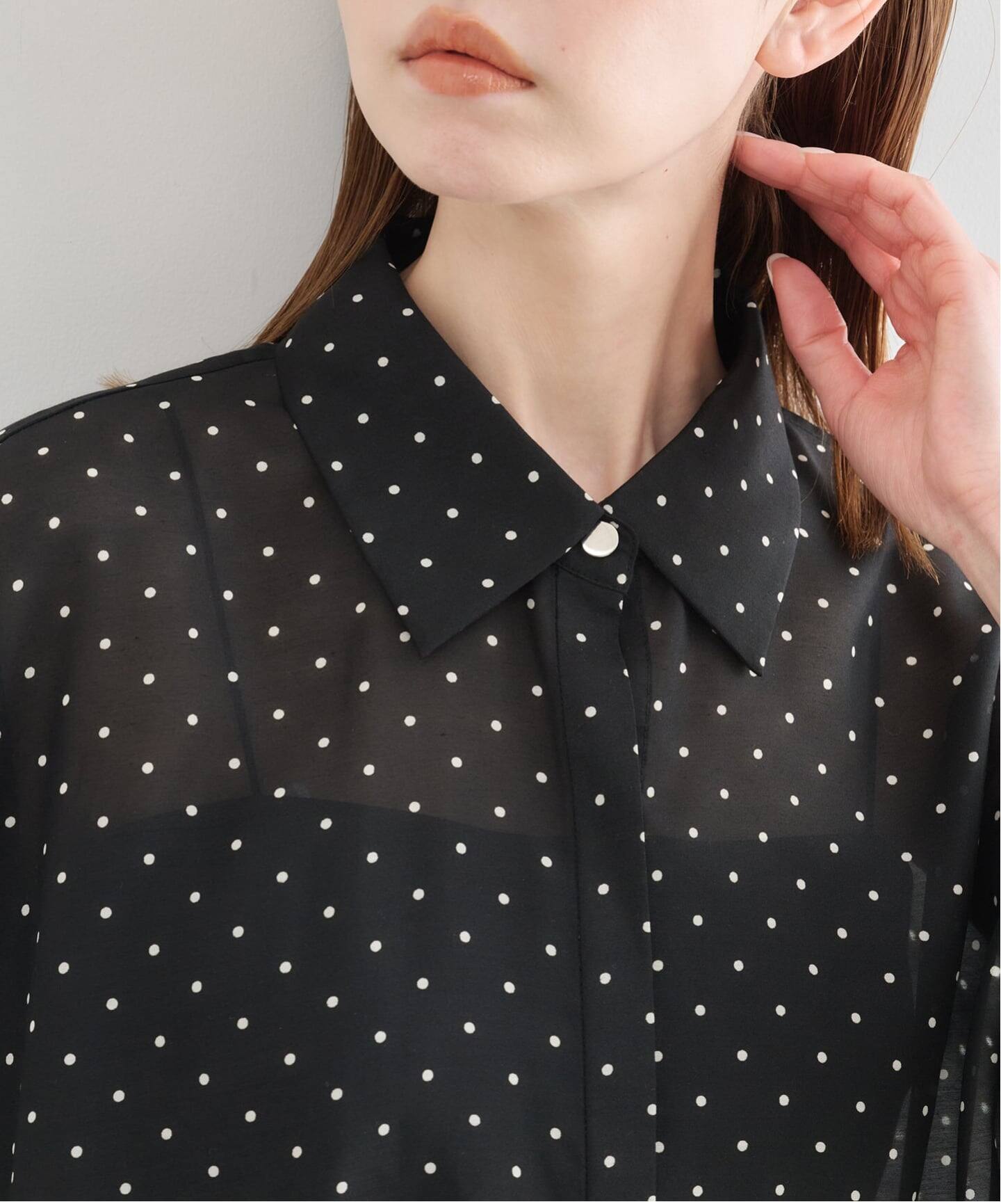 U by SPICK&amp;SPAN フロッキードットブラウス　ユーバイスピックアンド U by SPICK&SPAN（ユーバイスピックアンドスパン）の「フロッキー