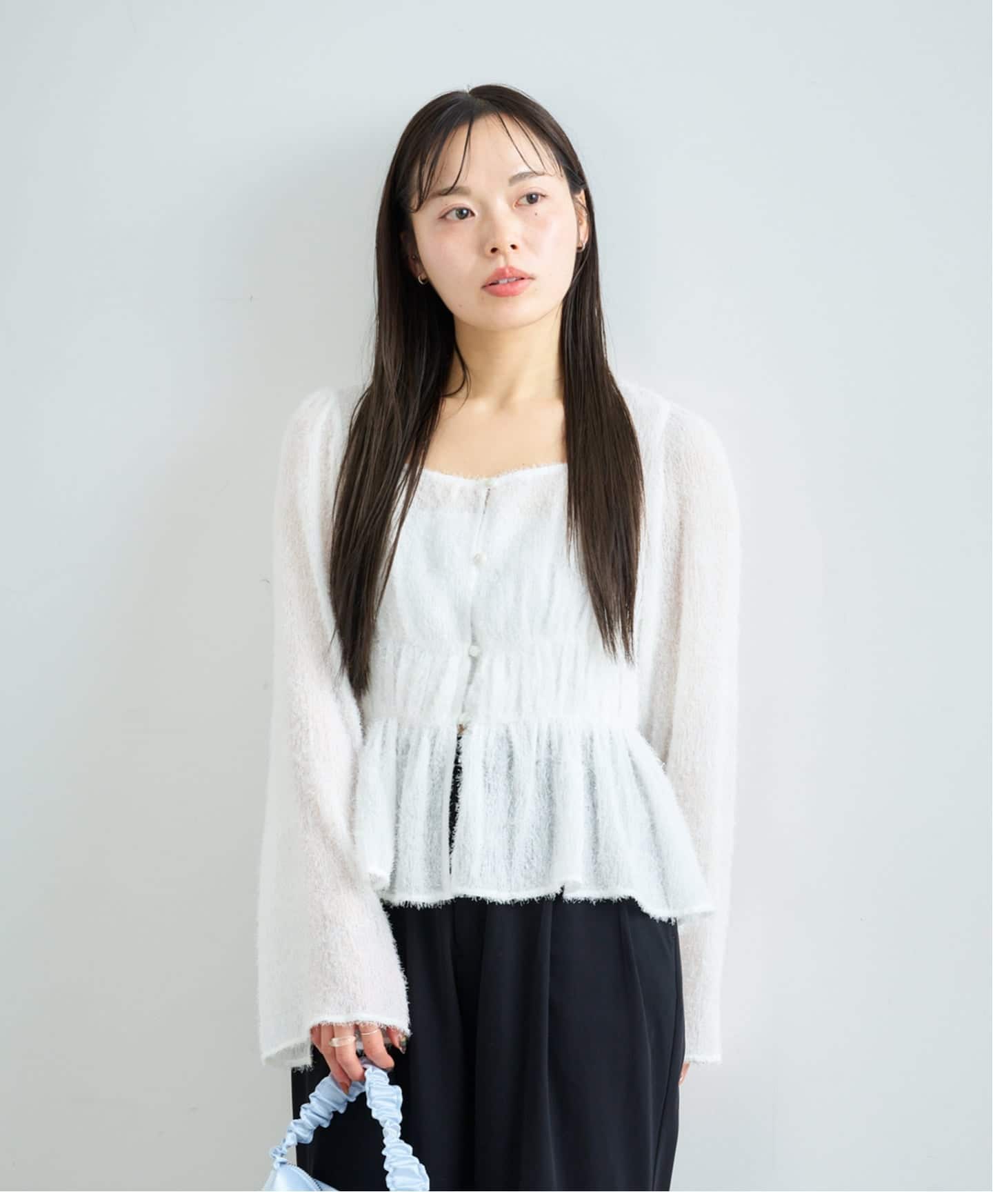 ジプソフィア　スクエアブラウス　Squid blouse ホワイト Squid Blouse White 36size | gypsohila