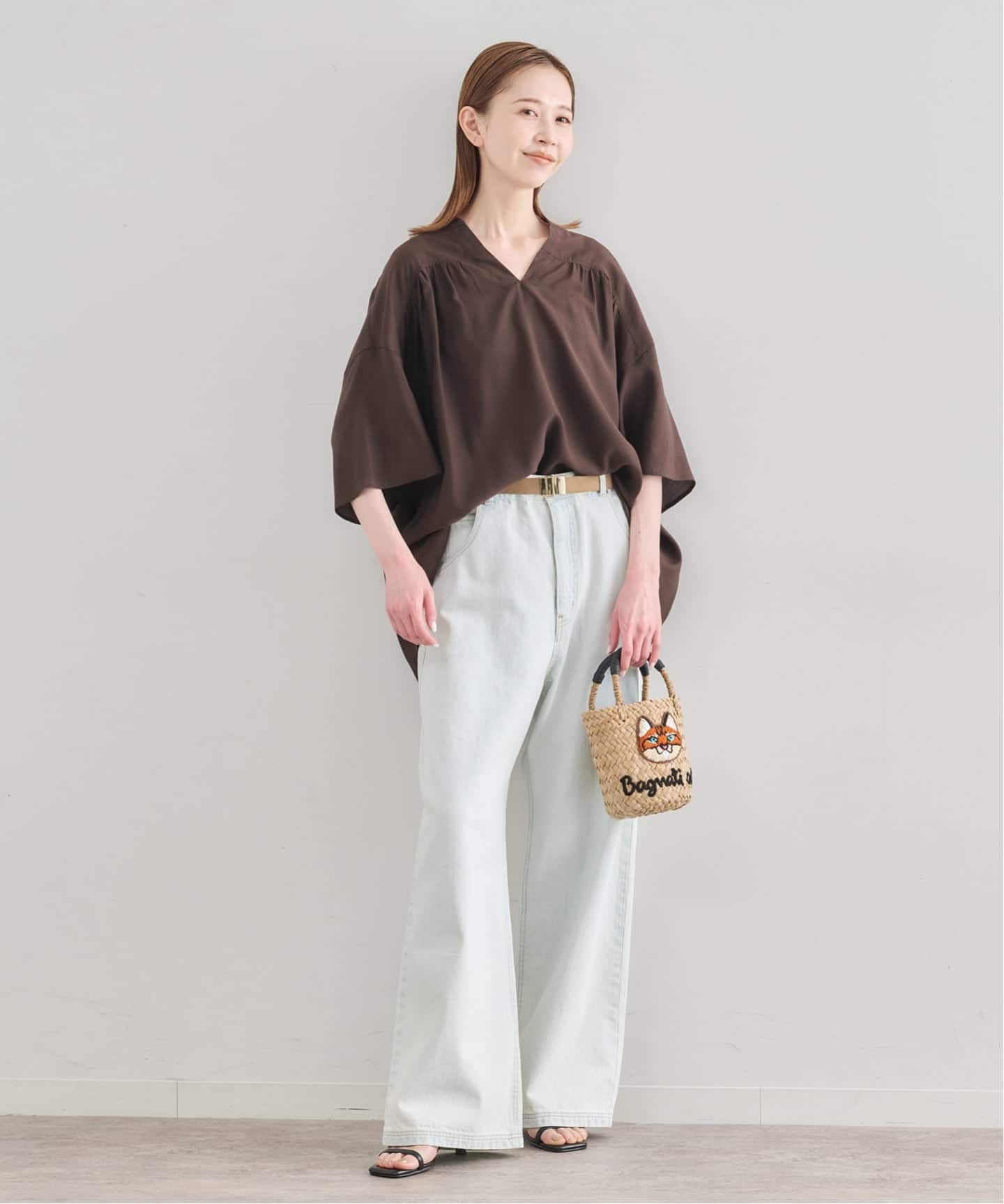 シルキーシフォンギャザーブラウス（シャツ／ブラウス）｜UBY Spick
