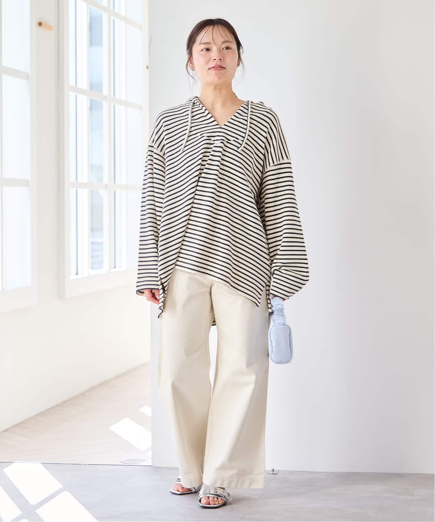 ≪予約≫LENO ボーダーメキシカン パーカー（パーカー）｜U by