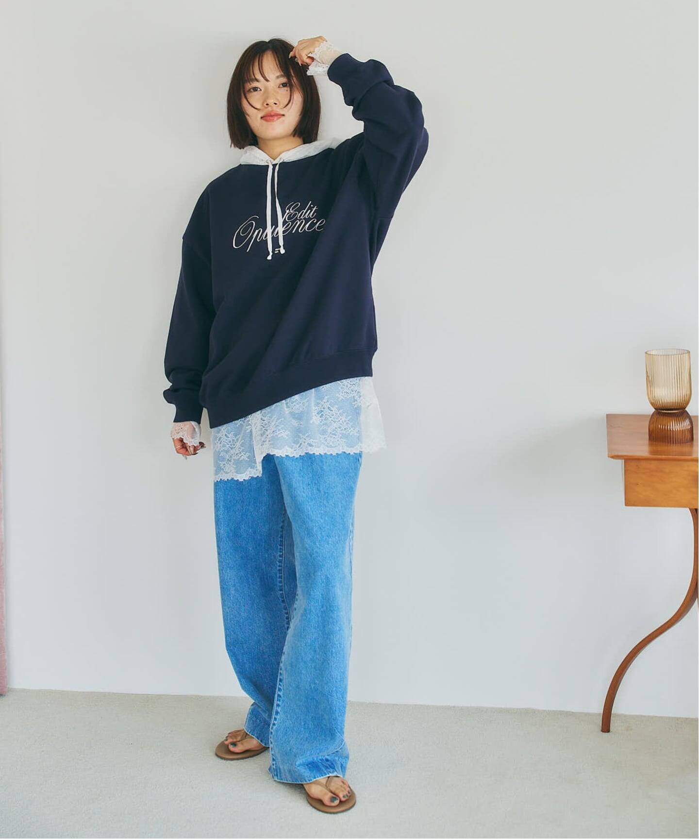 ARCHIVE STANCE/アーカイブスタンス lace hoodie（シャツ／ブラウス