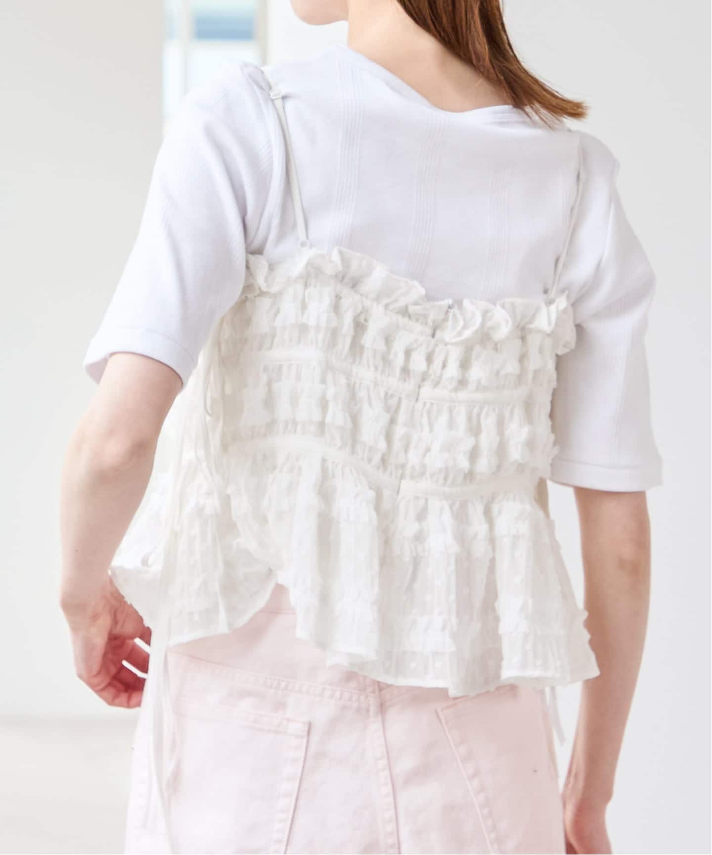 【Atelier Edition】25新品Shirring String Top Atelier Edition/アトリエ エディション SHIRRING STRING PLEATED