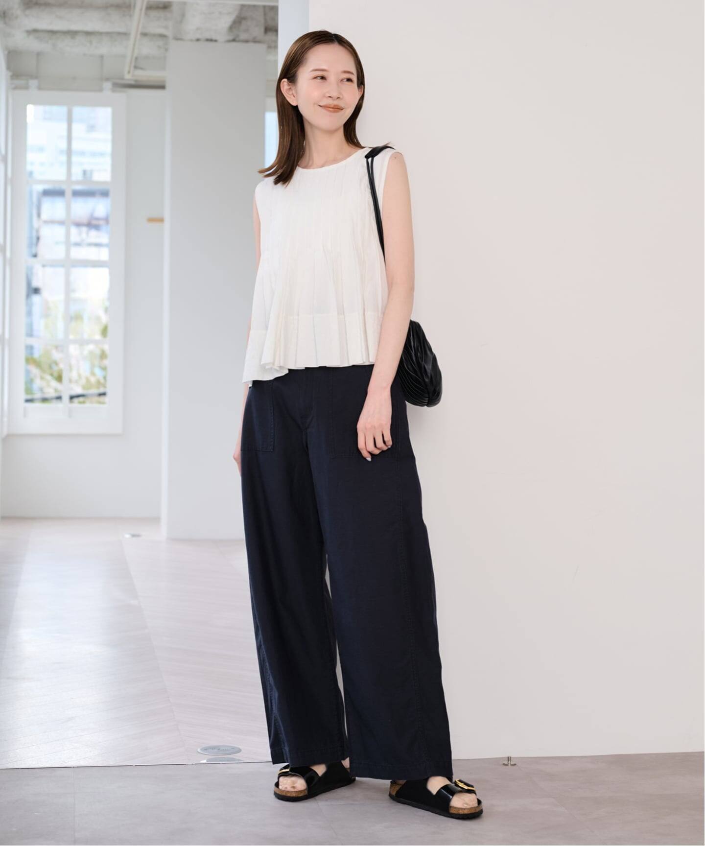 Spick &amp;spanシースルータックスリープブラウス Spick & Span（スピックアンドスパン）の「シュリンクタックスリーブ