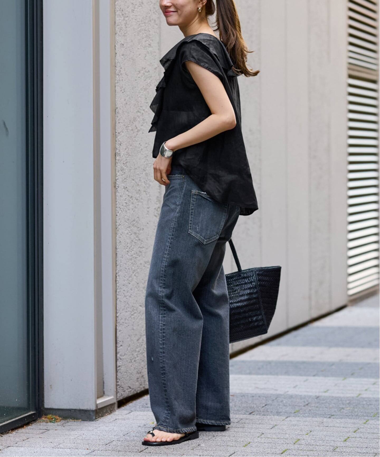 ≪WEB限定 / 追加≫フレンチリネンフリルプルオーバー（シャツ