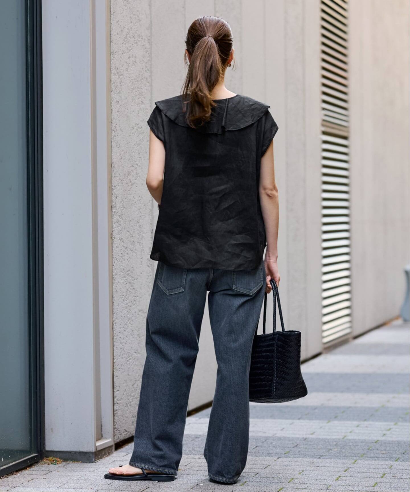 ≪WEB限定 / 追加≫フレンチリネンフリルプルオーバー（シャツ