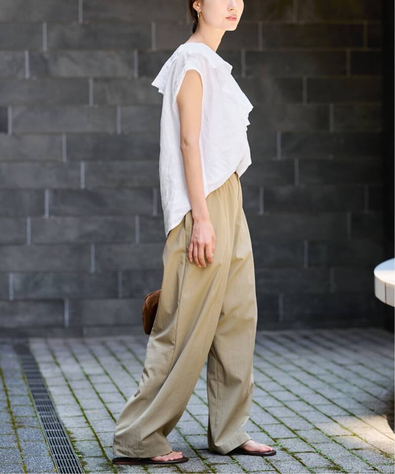 ≪WEB限定 / 追加≫フレンチリネンフリルプルオーバー（シャツ 