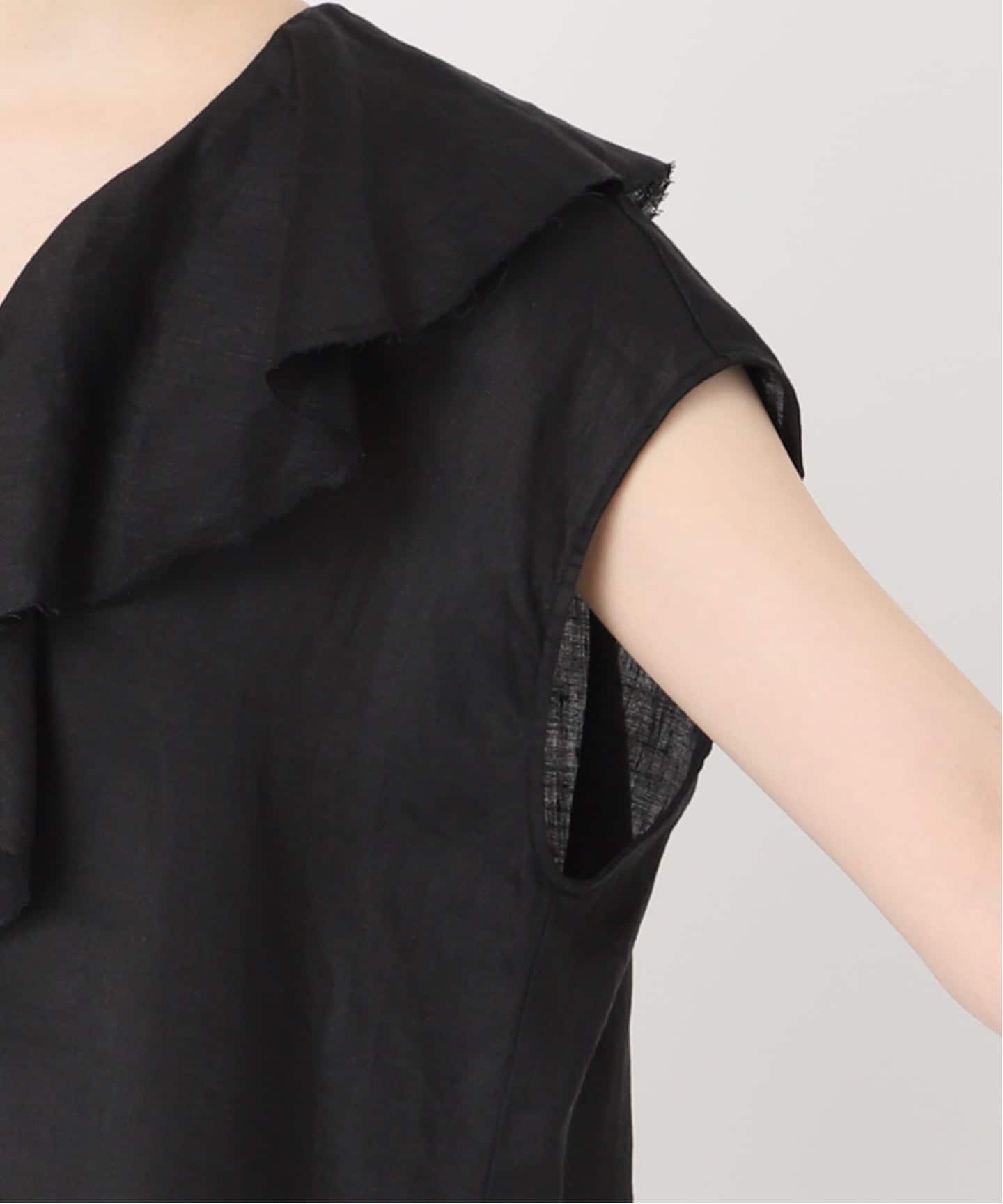 ≪WEB限定 / 追加≫フレンチリネンフリルプルオーバー（シャツ