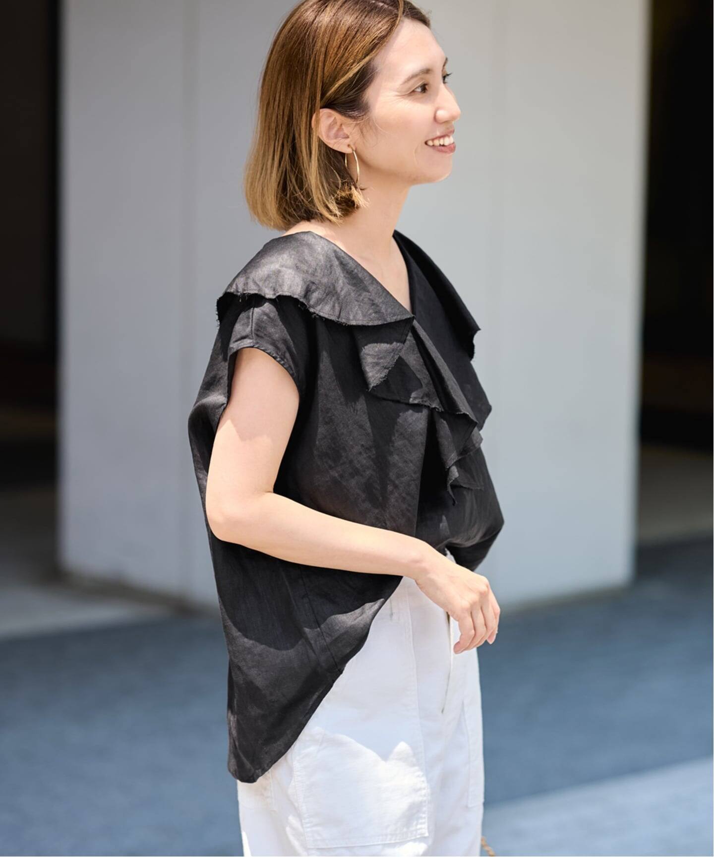 ≪追加≫フレンチリネンフリルプルオーバー 2（シャツ／ブラウス 