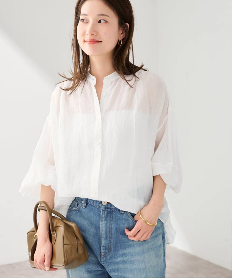 ≪WEB限定 / 追加≫ラミーランタンスリーブバンドカラー（シャツ 
