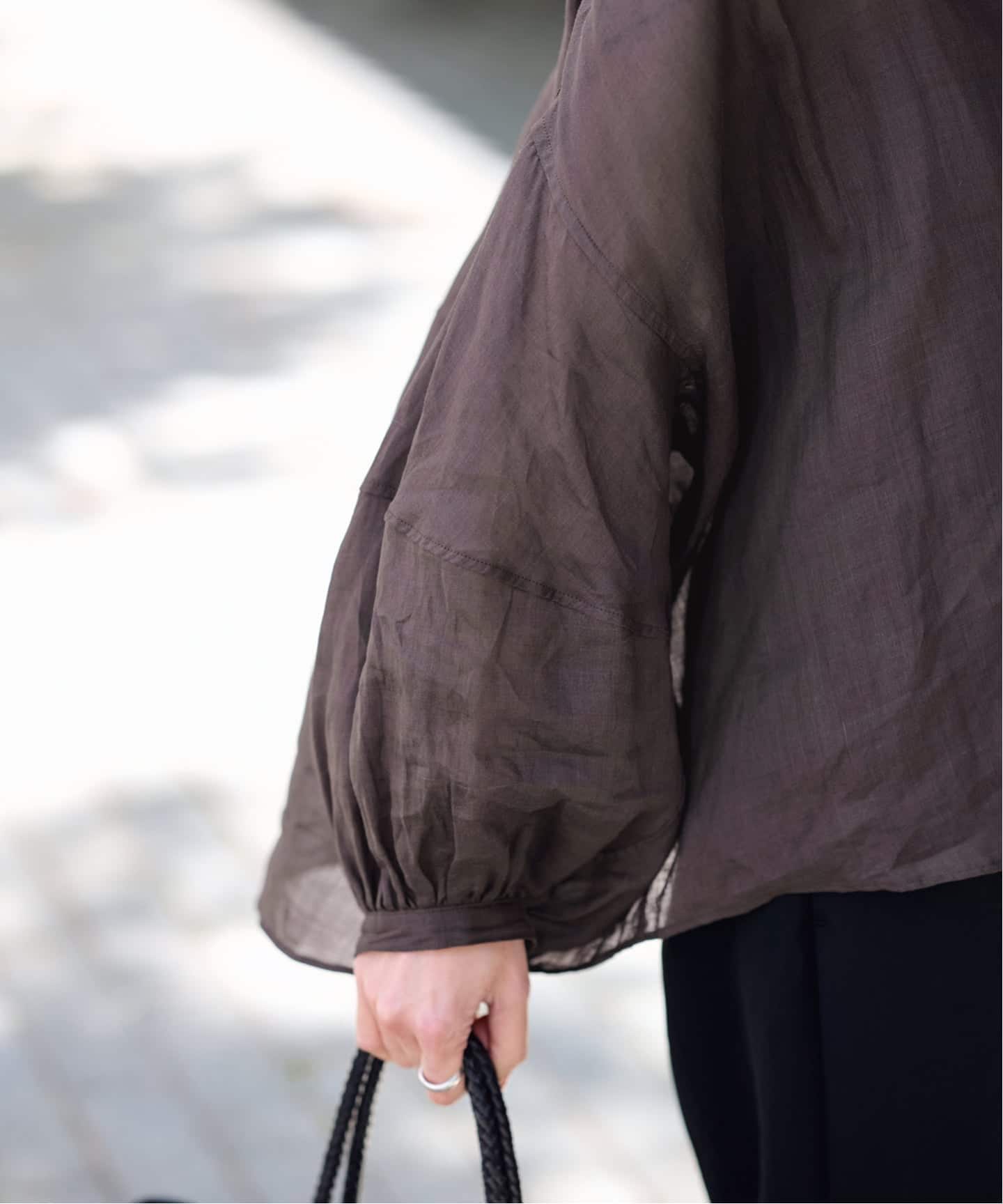 ≪WEB限定 / 追加≫ラミーランタンスリーブバンドカラー（シャツ