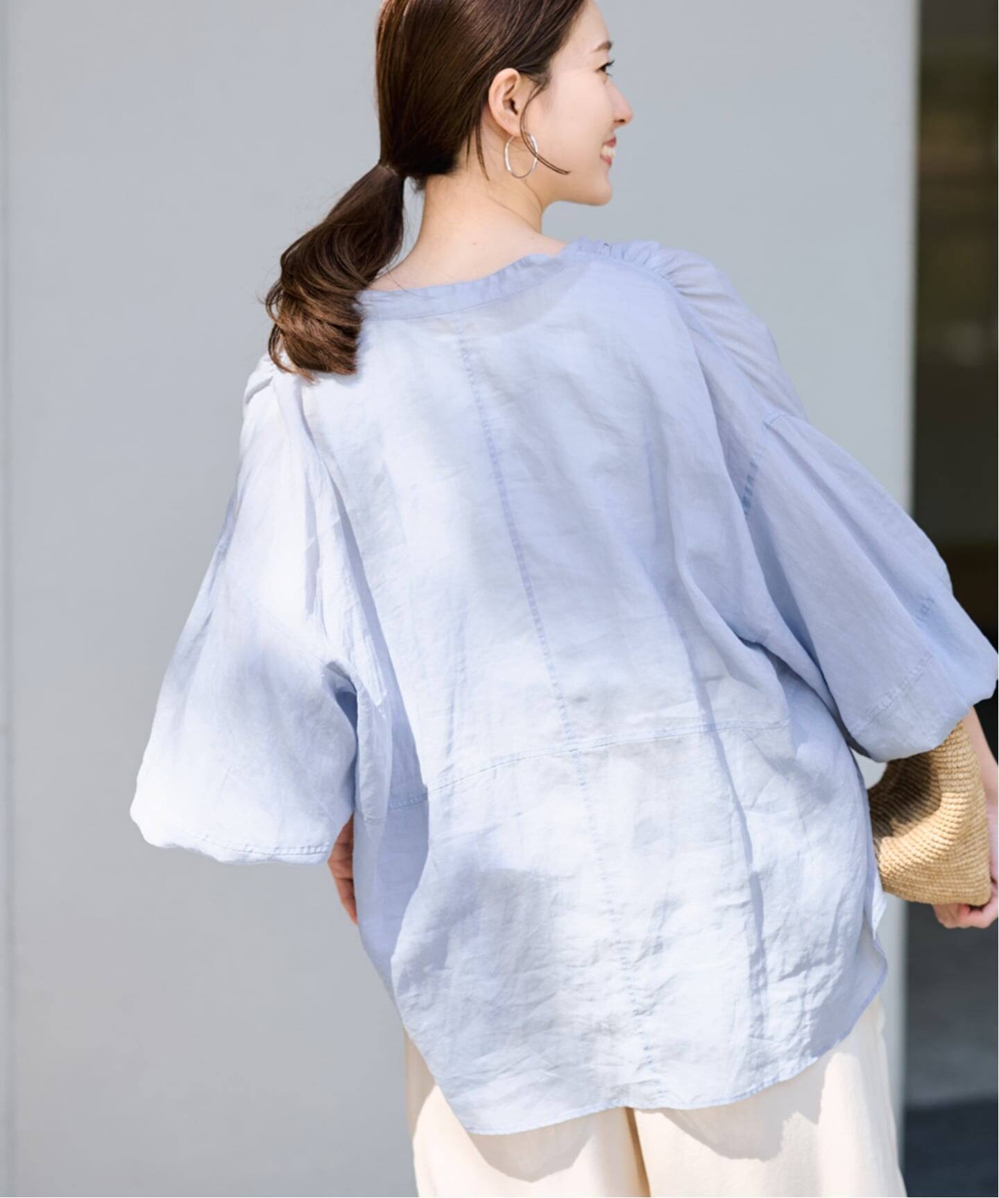 ≪WEB限定 / 追加≫ラミーランタンスリーブバンドカラー（シャツ