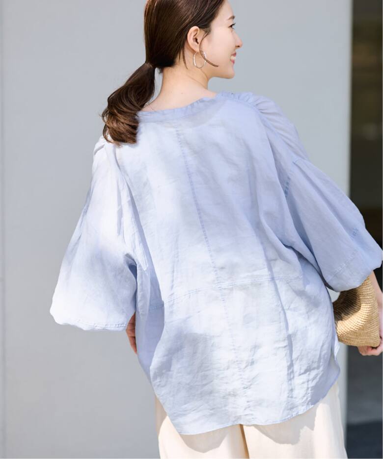 ≪WEB限定 / 追加≫ラミーランタンスリーブバンドカラー（シャツ 