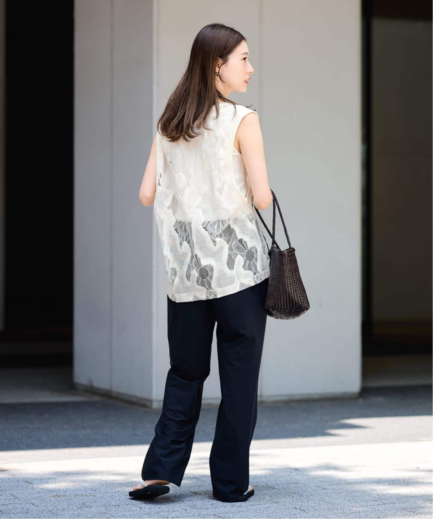 ≪追加予約≫ESTHE OVERSIZED SHEER LACE ベスト（シャツ／ブラウス