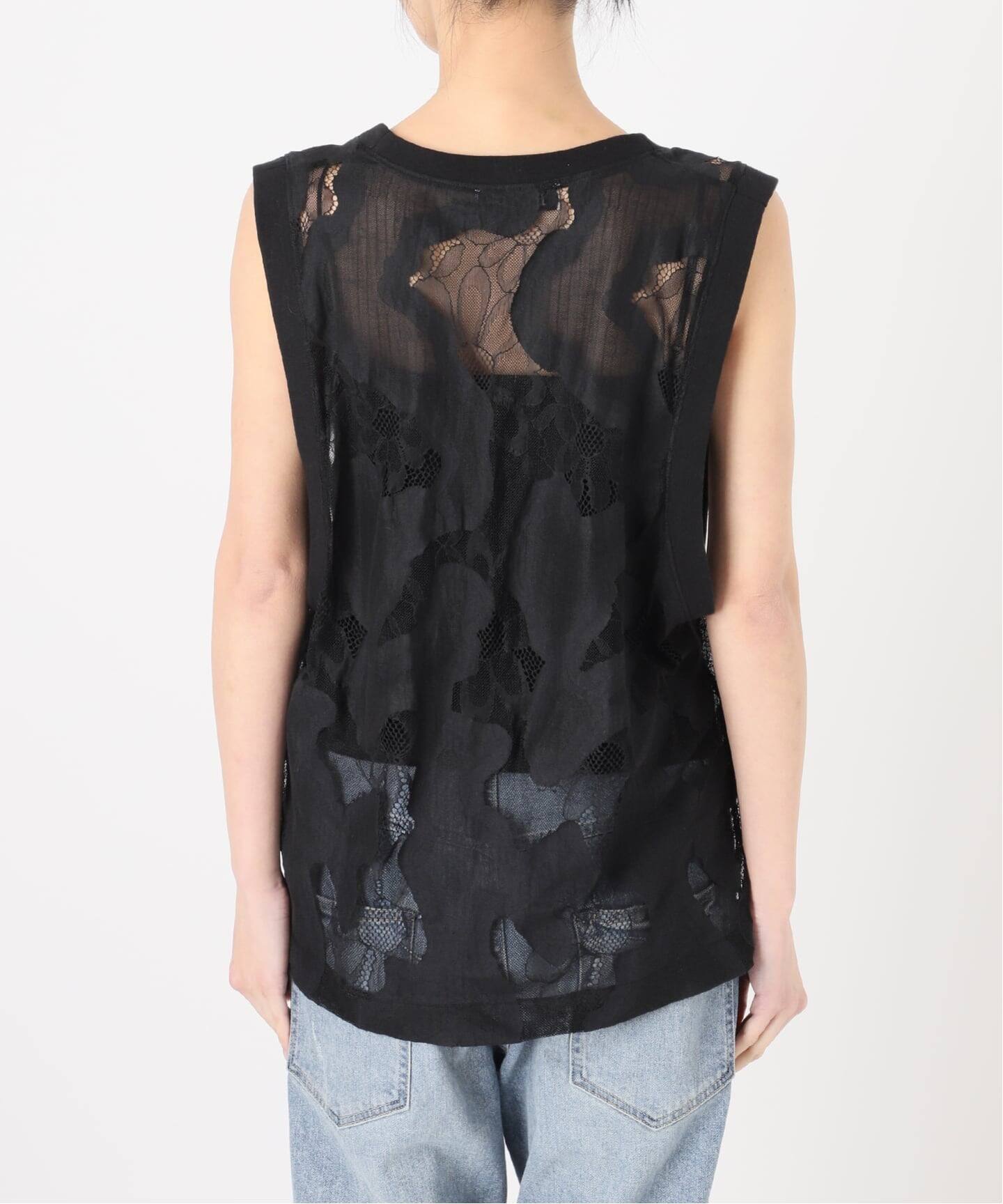 25SSフレームワークESTHE OVERSIZED SHEER LACE V ≪追加予約≫ESTHE OVERSIZED SHEER LACE ベスト（シャツ／ブラウス