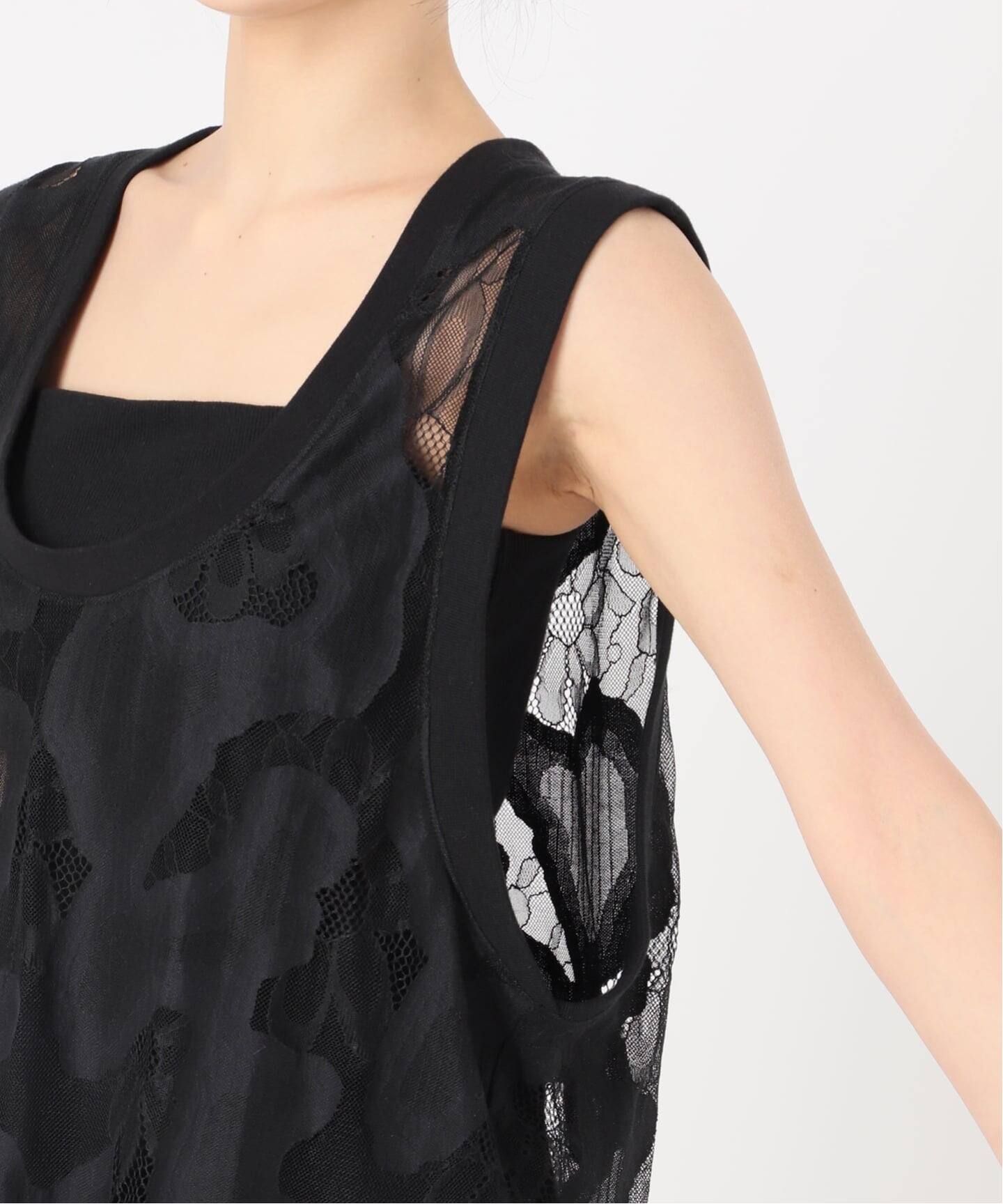 ≪追加予約≫ESTHE OVERSIZED SHEER LACE ベスト（シャツ／ブラウス