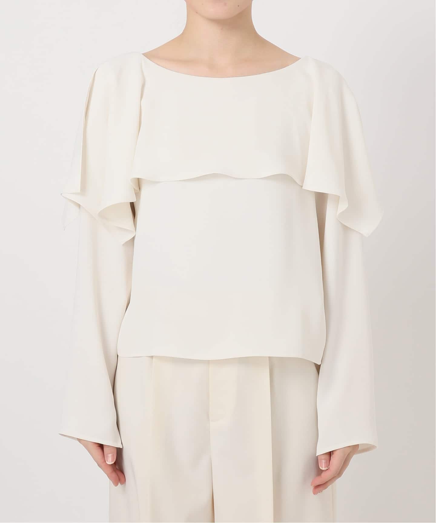 スリットケープブラウス（シャツ／ブラウス）｜NOBLE（ノーブル）の