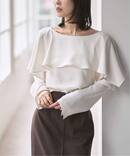 《26SS先行予約》スリットケープブラウス