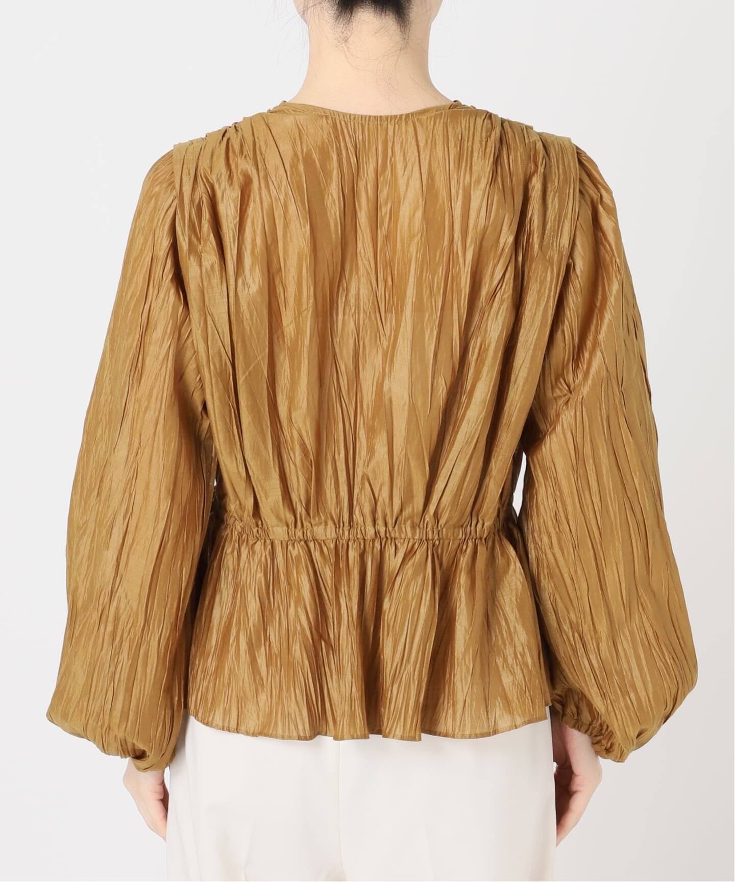 予約》ランダムプリーツペプラムブラウス（シャツ／ブラウス）｜NOBLE
