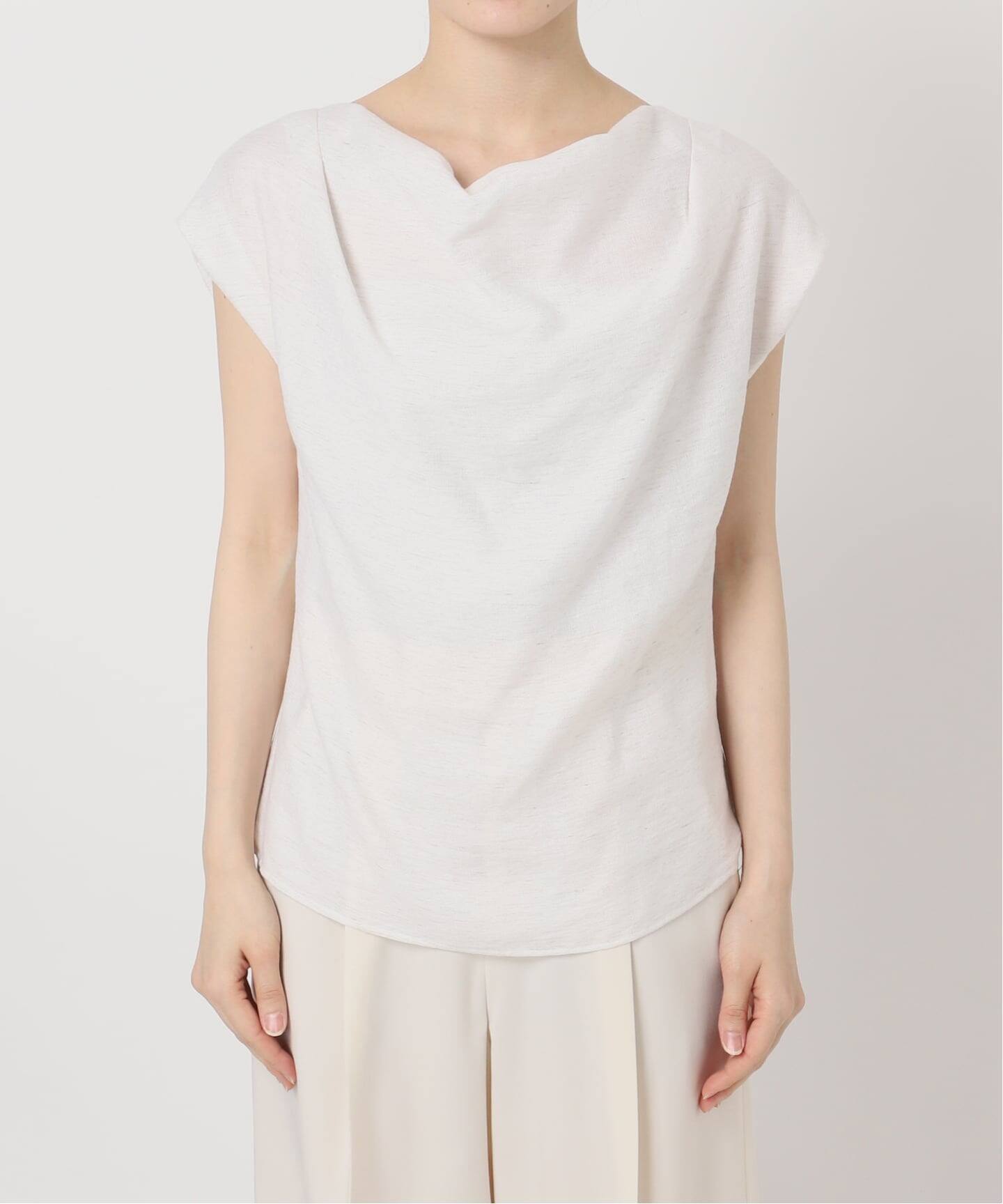 予約》ファジーリネンタックショルダーブラウス（シャツ／ブラウス