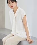 《追加予約》ボウタイライクノースリブラウス