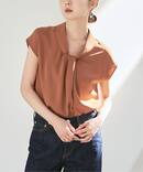 《予約》ボウタイライクノースリブラウス