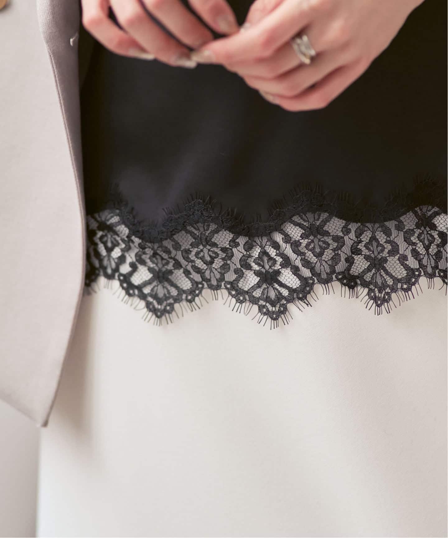 追加予約》リバーレーストリミングサテンキャミソール3（キャミソール