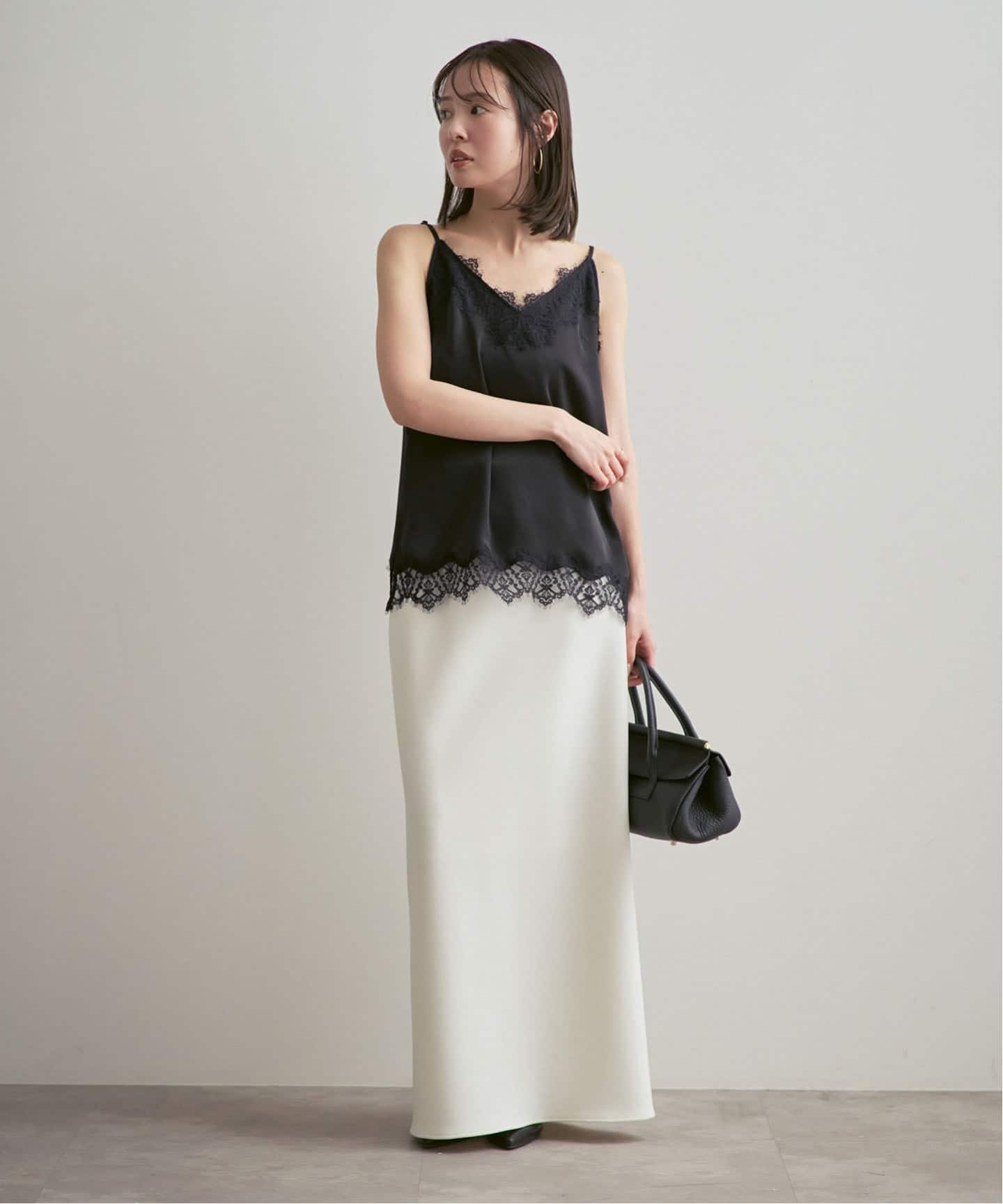 追加予約》リバーレーストリミングサテンキャミソール3（キャミソール