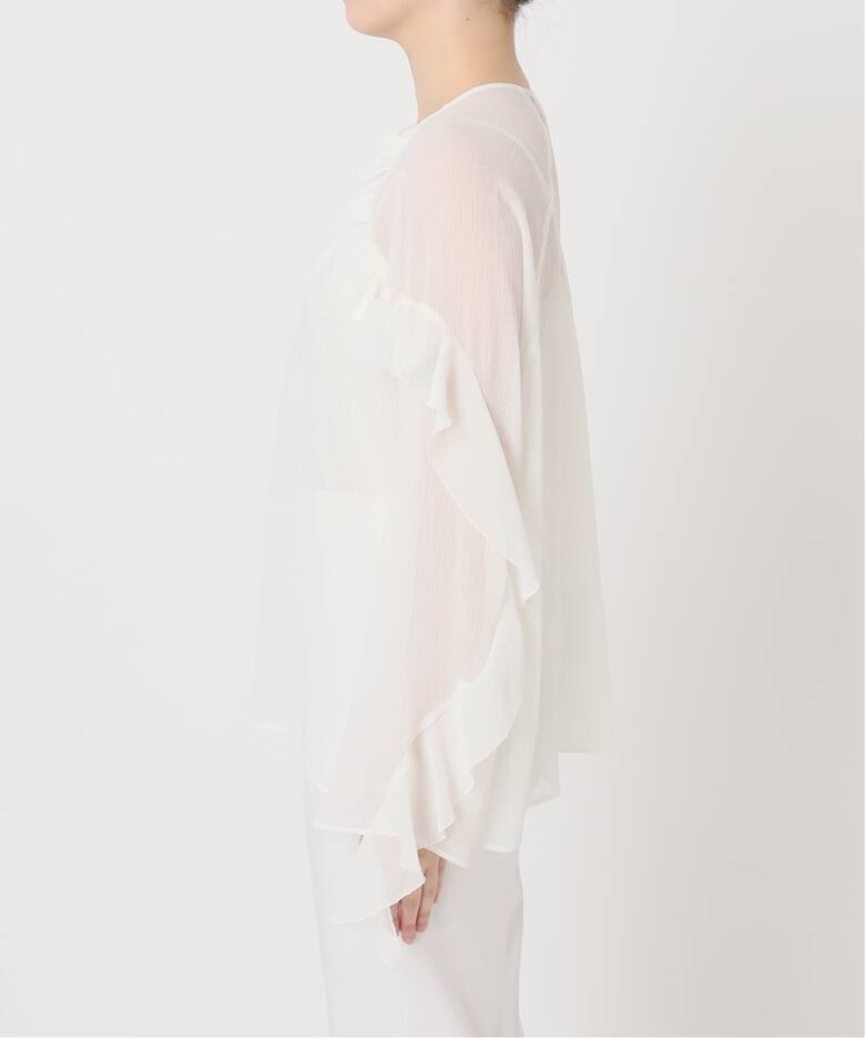 WEB&ルミネ新宿店限定追加》【NOBLE×L NOBLE laubeblanc 楊柳フリル梯子刺繍ブラウス