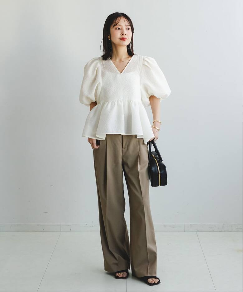 WEB限定追加予約》【洗える】シアーノイズジャガードブラウス2（シャツ 