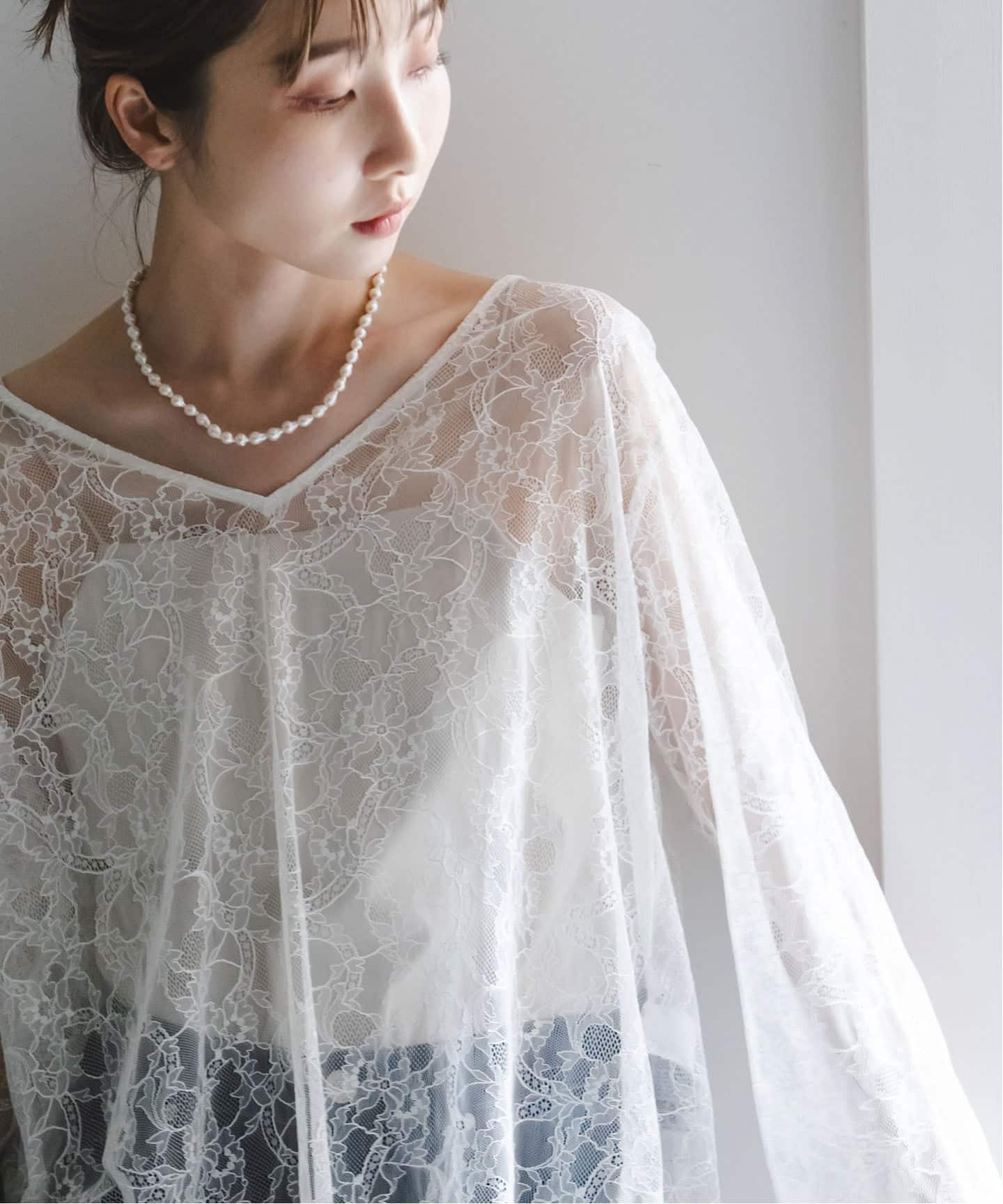 追加予約》サラサシアーレースブラウス（シャツ／ブラウス）｜NOBLE