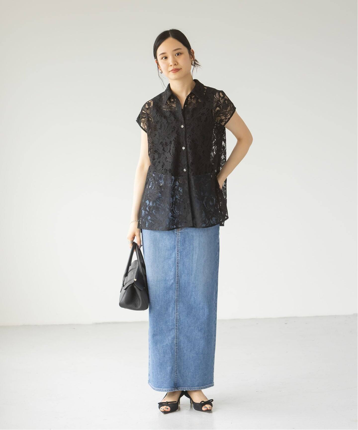 25SS美品♡NOBLE ノーブル ボタニカルレースシャツ ボタニカルレースオープンカラーシャツ | ノーブル(Noble) | マルイ