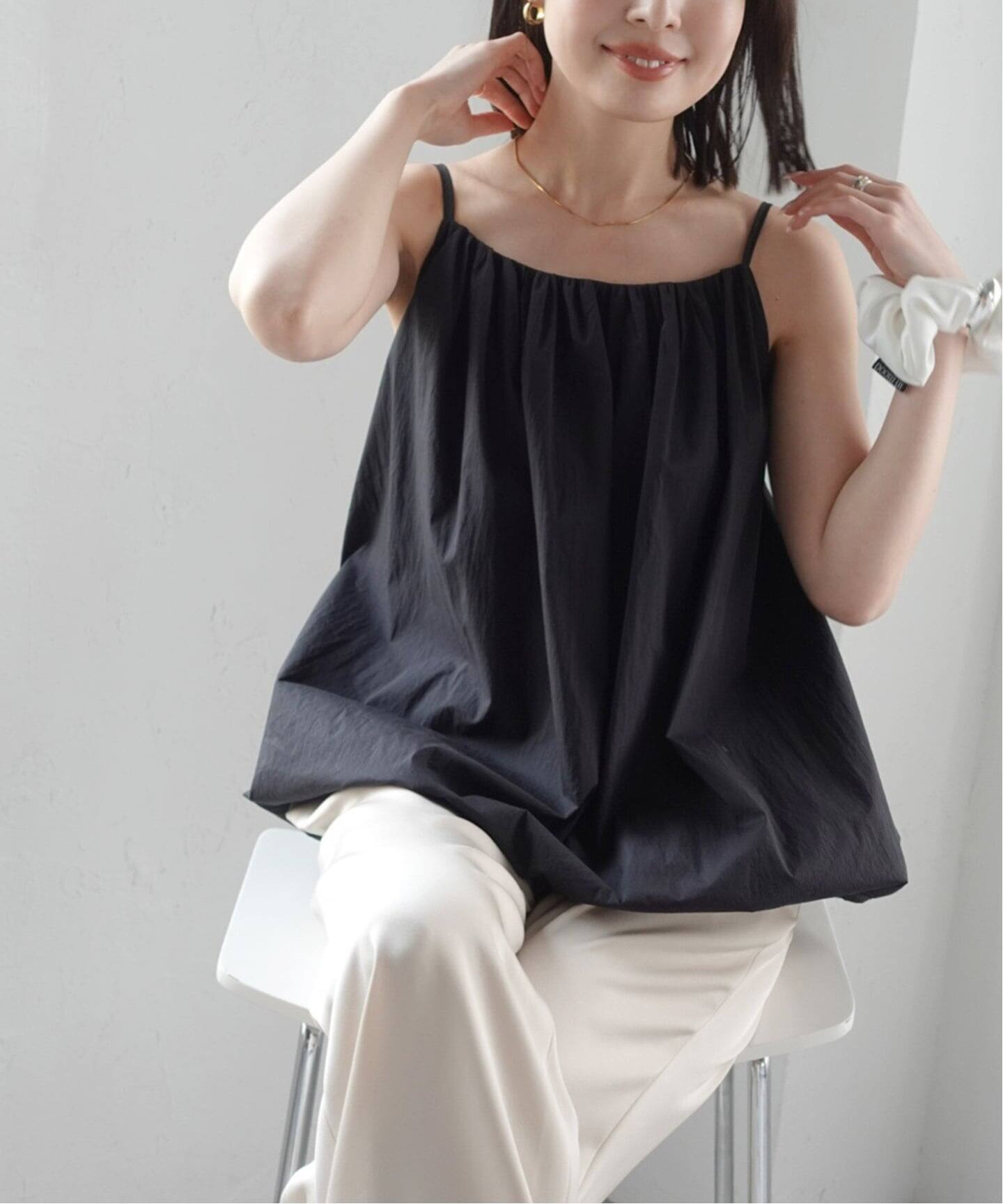 洗える】le / ル SHIRRING BALLON BLOUSE（キャミソール）｜NOBLE 