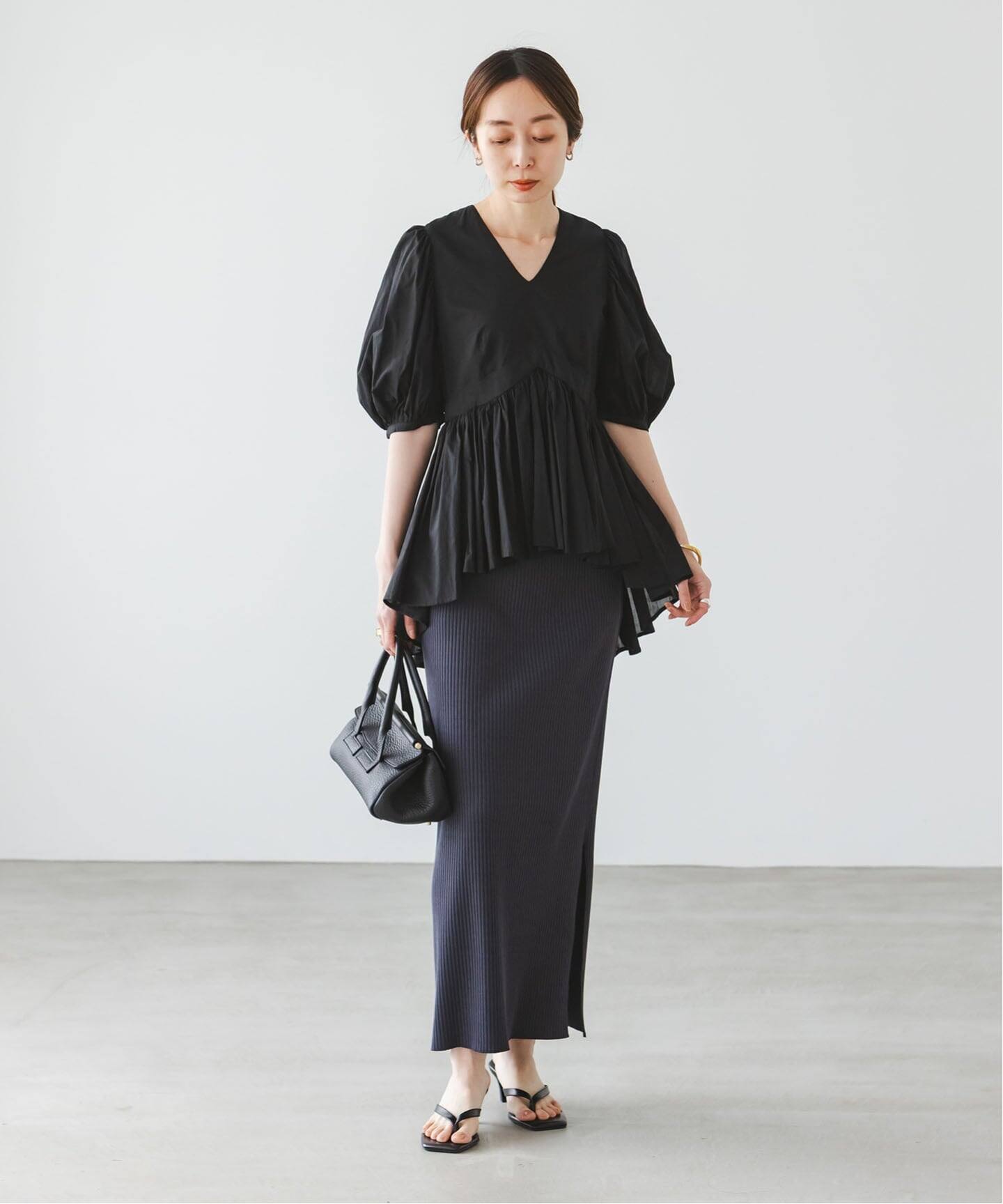 MARIHA マリハ ラストダンスのブラウス ブラック ボリューム袖 インド綿 WEB・虎ノ門限定追加》MARIHA/マリハ ラストダンスのブラウス（シャツ