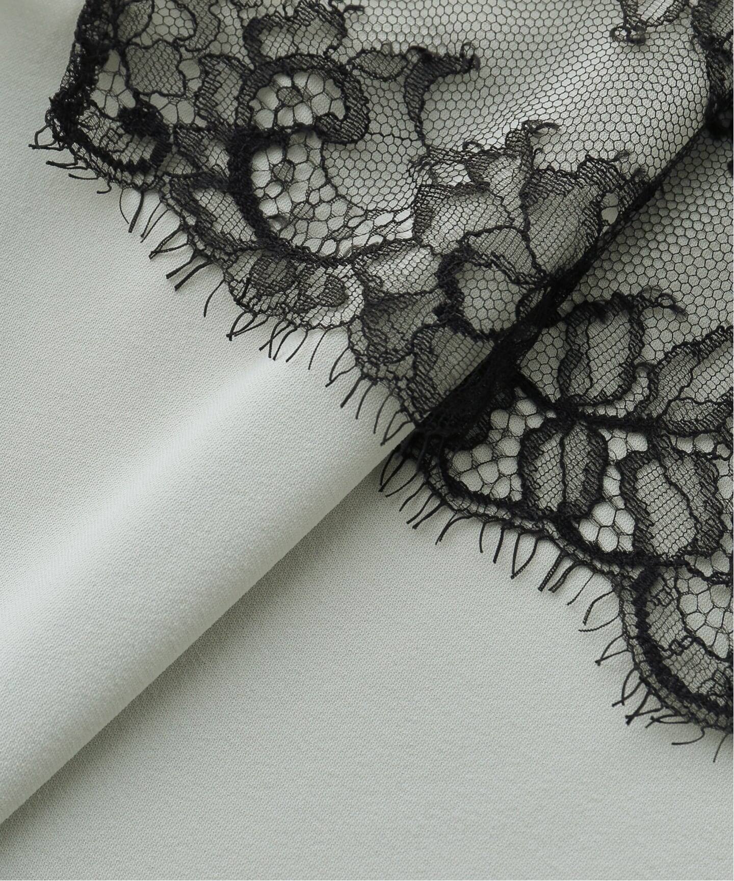 ROOM NO.8 BLACK/ルームエイト TRICOT WITH LACE CAMI（キャミソール