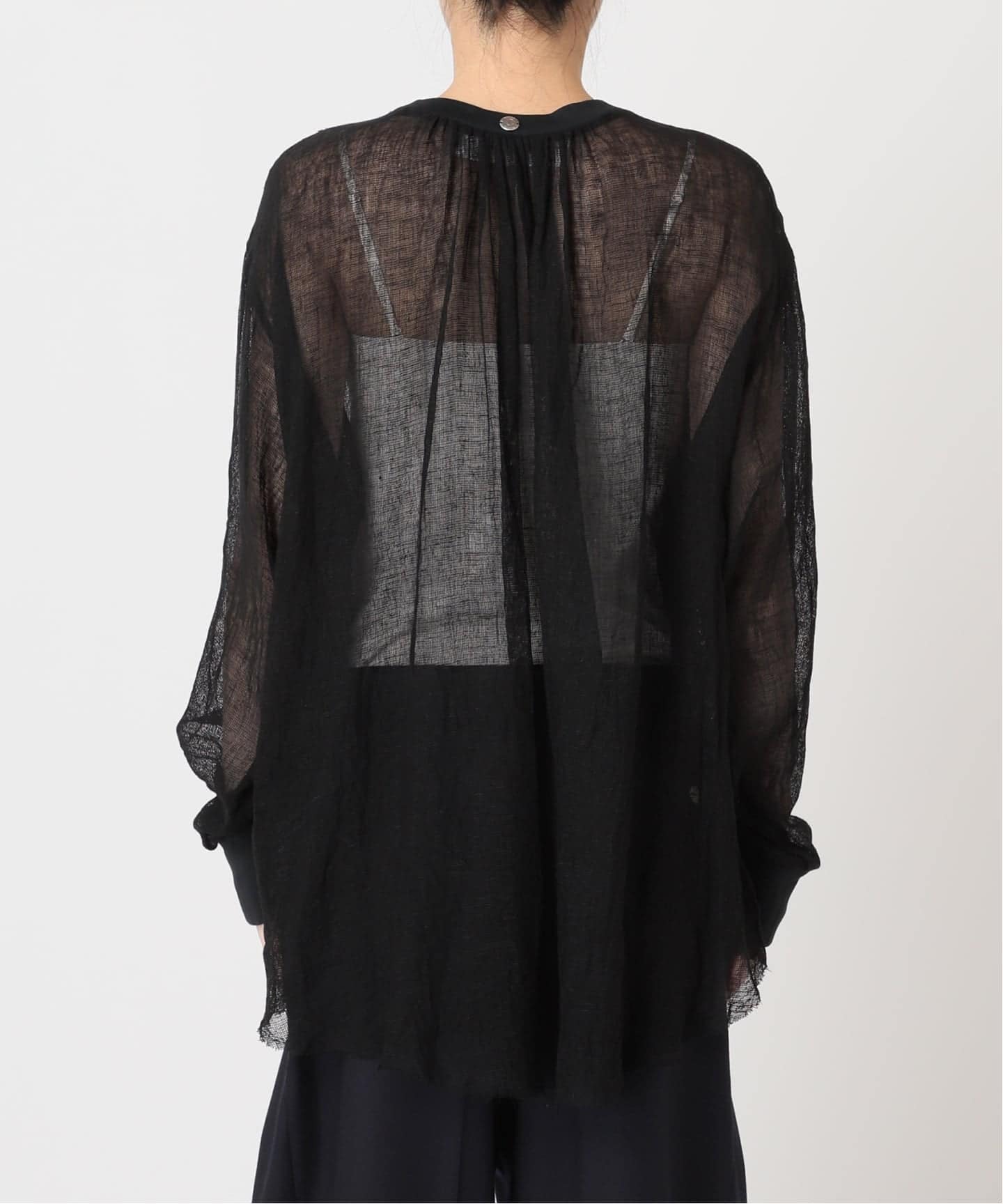 予約》LINEN MESH T-BLOUSE / リネンメッシュTブラウス（シャツ