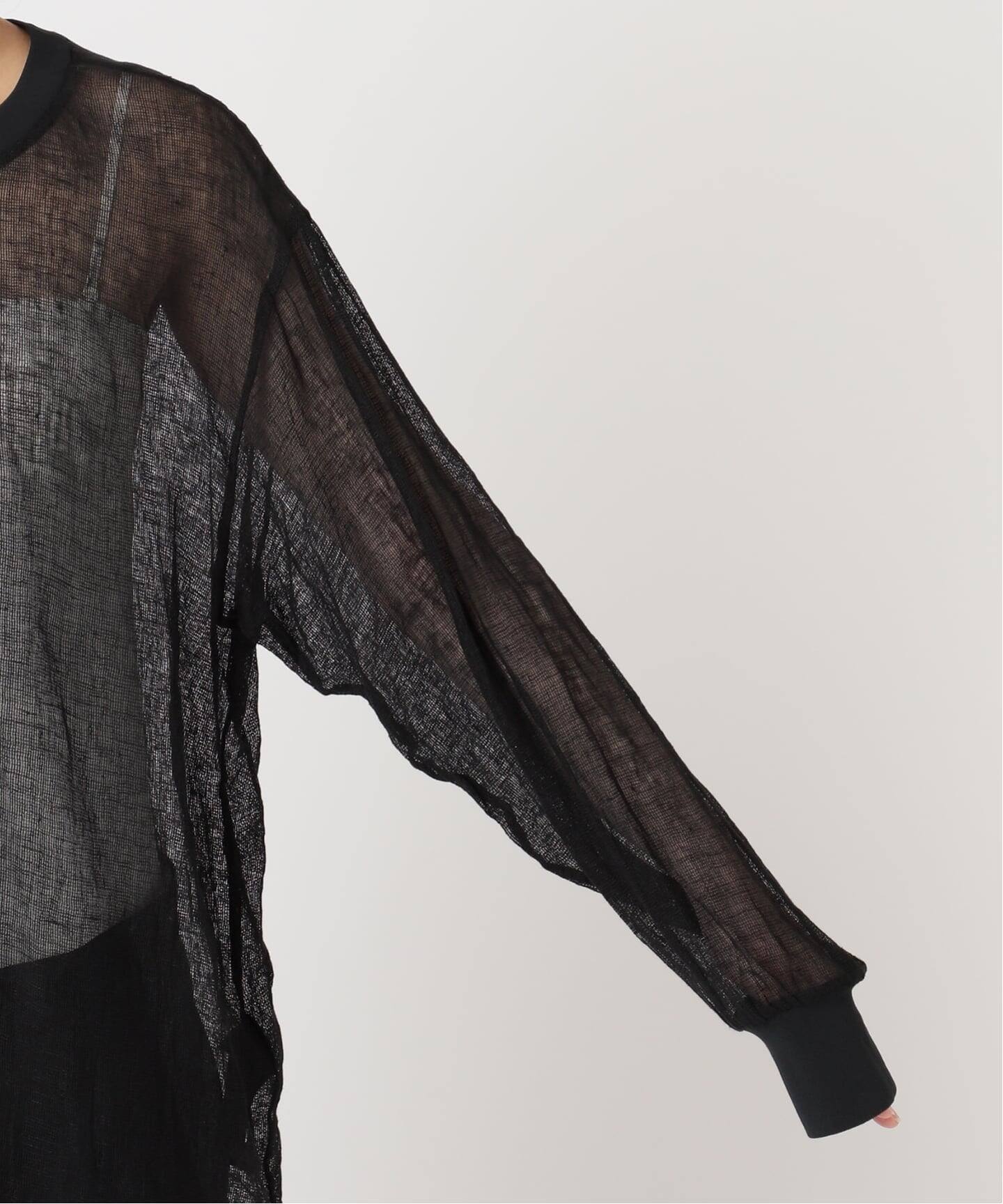 予約》LINEN MESH T-BLOUSE / リネンメッシュTブラウス（シャツ