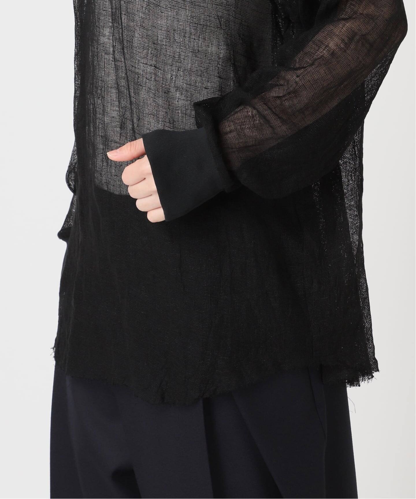 予約》LINEN MESH T-BLOUSE / リネンメッシュTブラウス（シャツ