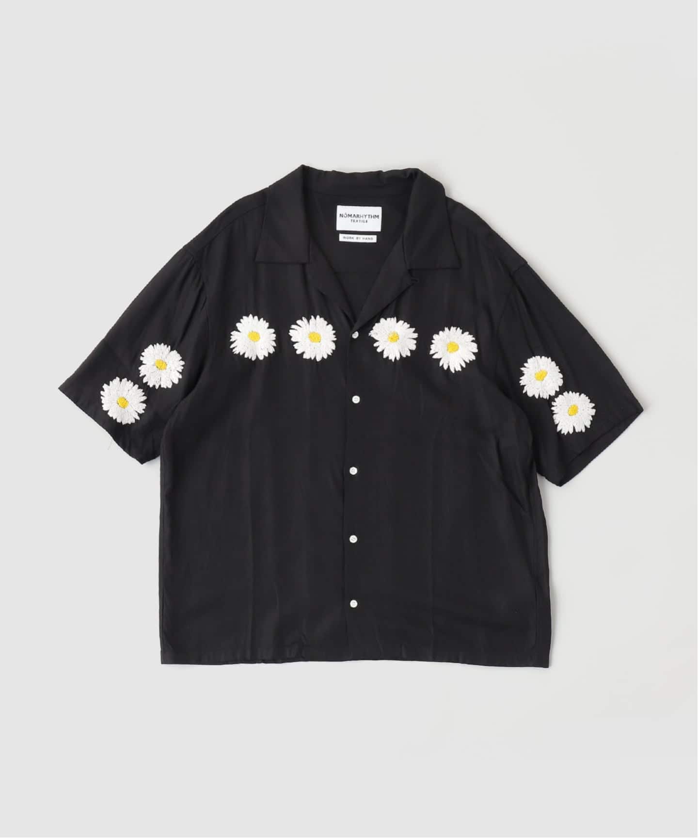 NOMARHYTHM TEXTILE Flower Embroidery オープンカラー ショート